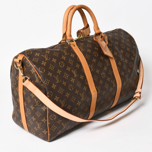 LOUIS VUITTON ルイヴィトン モノグラム キーポルバンドリエール50 ブラウン M41416 ボストンバッグ 美品 中古 4a005242