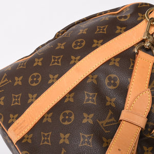 LOUIS VUITTON ルイヴィトン モノグラム キーポルバンドリエール55 2WAY ボストンバック M41414 ブラウン キャンバス 美品 中古 4a005047