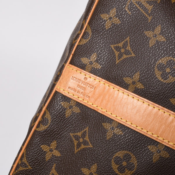 LOUIS VUITTON ルイヴィトン モノグラム キーポルバンドリエール55 2WAY ボストンバック M41414 ブラウン キャンバス 美品 中古 4a005047