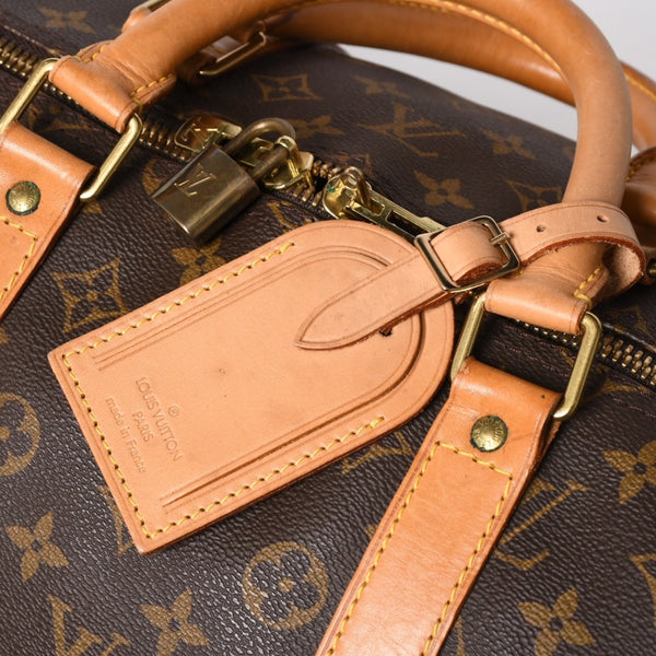 LOUIS VUITTON ルイヴィトン モノグラム キーポルバンドリエール55 2WAY ボストンバック M41414 ブラウン キャンバス 美品 中古 4a005047