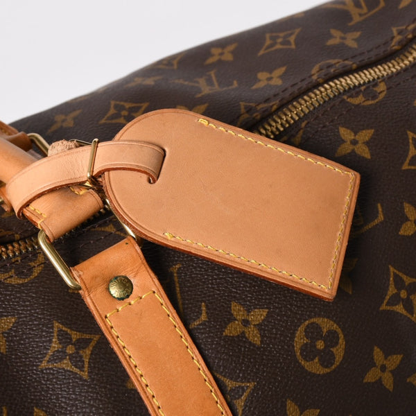 LOUIS VUITTON ルイヴィトン モノグラム キーポルバンドリエール55 2WAY ボストンバック M41414 ブラウン キャンバス 美品 中古 4a005047