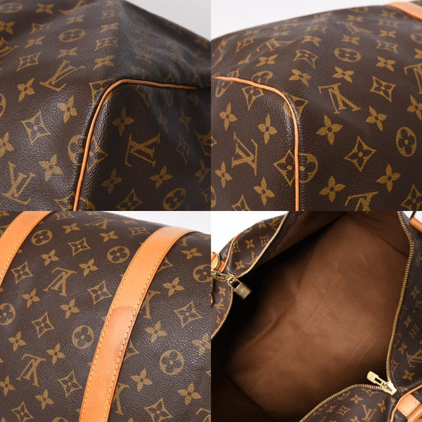 LOUIS VUITTON ルイヴィトン モノグラム キーポルバンドリエール55 2WAY ボストンバック M41414 ブラウン キャンバス 美品 中古 4a005047