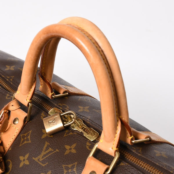 LOUIS VUITTON ルイヴィトン モノグラム キーポルバンドリエール55 2WAY ボストンバック M41414 ブラウン キャンバス 良品 中古 4a004899