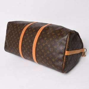 LOUIS VUITTON ルイヴィトン モノグラム キーポルバンドリエール55 2WAY ボストンバック M41414 ブラウン キャンバス 良品 中古 4a004899