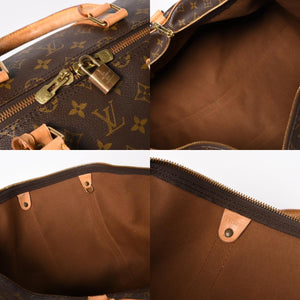 LOUIS VUITTON ルイヴィトン モノグラム キーポルバンドリエール55 2WAY ボストンバック M41414 ブラウン キャンバス 良品 中古 4a004899