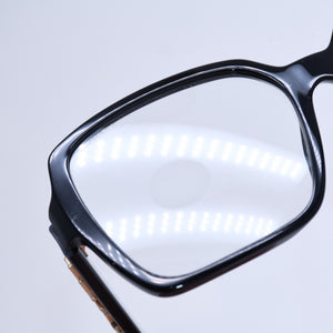 CHANEL シャネル スクエア型サングラス 5408 c.622/1W サイズ56□17 140 ブラック 伊達メガネ アイウェア ゴールドメタル金具 美品 中古 4a005243