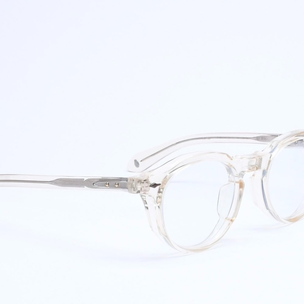 Mint condition JACQUES MARIE MAGE eyeglasses, clear lenses, clear frame, JMMDY6S, size 147.◻231 Used 4a004997