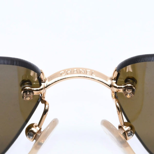 CHANEL Rimless Sunglasses Eyewear 4018 c.139/73 Size 68□17 120 Coco Mark Brown Good Condition Used 4a005422
