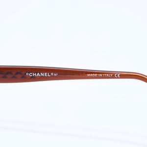 CHANEL Rimless Sunglasses Eyewear 4018 c.139/73 Size 68□17 120 Coco Mark Brown Good Condition Used 4a005422