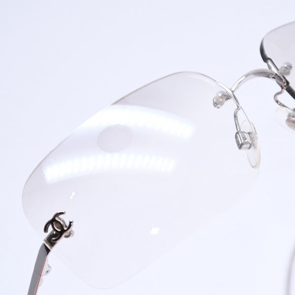 極美品 CHANEL シャネル リムレス サングラス 4017 c.124/6l サイズ62□17 120 ココマーク グラデーション アイウェア シルバー金具 中古 4a005424