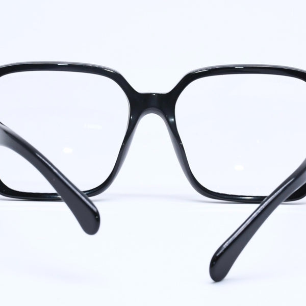 CHANEL シャネル スクエア型サングラス 5408 c.622/1W サイズ56□17 140 ブラック 伊達メガネ アイウェア ゴールドメタル金具 美品 中古 4a005243