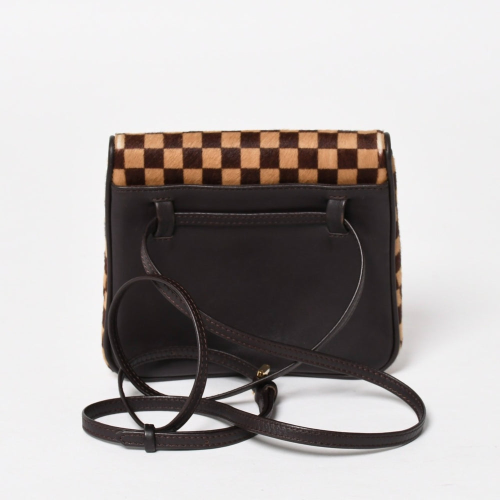 LOUIS VUITTON Gazelle Shoulder Bag M92130 Damier Sauvage Haraco Leather Brown Good Condition Used 4a005249