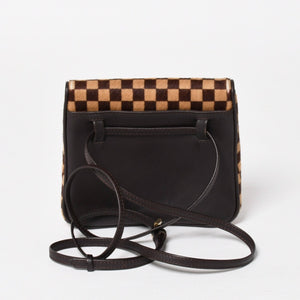 LOUIS VUITTON ルイヴィトン ガゼル ショルダーバッグ M92130 ダミエ ソバージュ ハラコ レザー ブラウン 美品 中古 4a005249