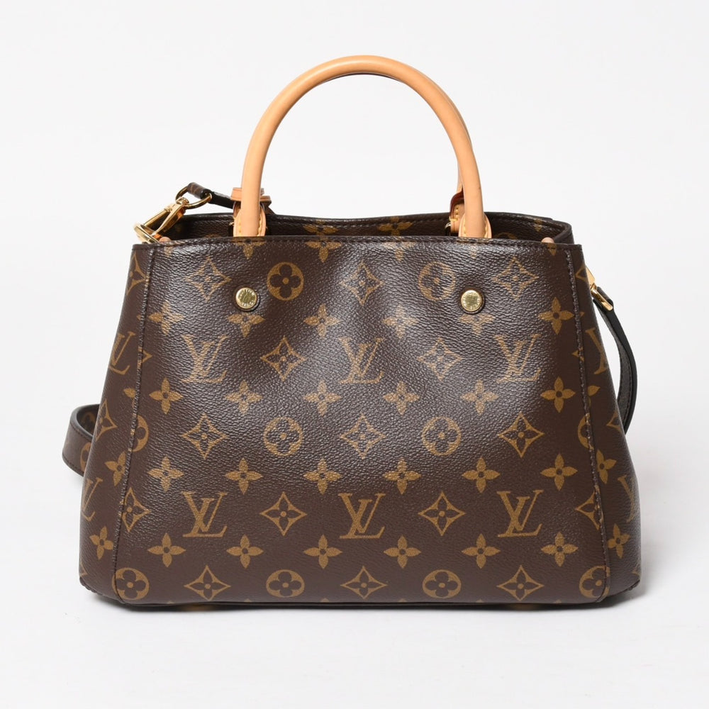 極美品 LOUIS VUITTON ルイヴィトン モンテーニュMM モノグラム ハンドバッグ M41056 ブラウン 中古 4a005309
