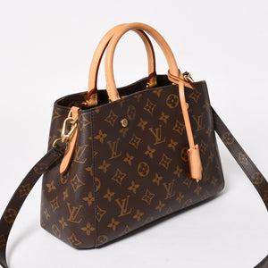 極美品 LOUIS VUITTON ルイヴィトン モンテーニュMM モノグラム ハンドバッグ M41056 ブラウン 中古 4a005309