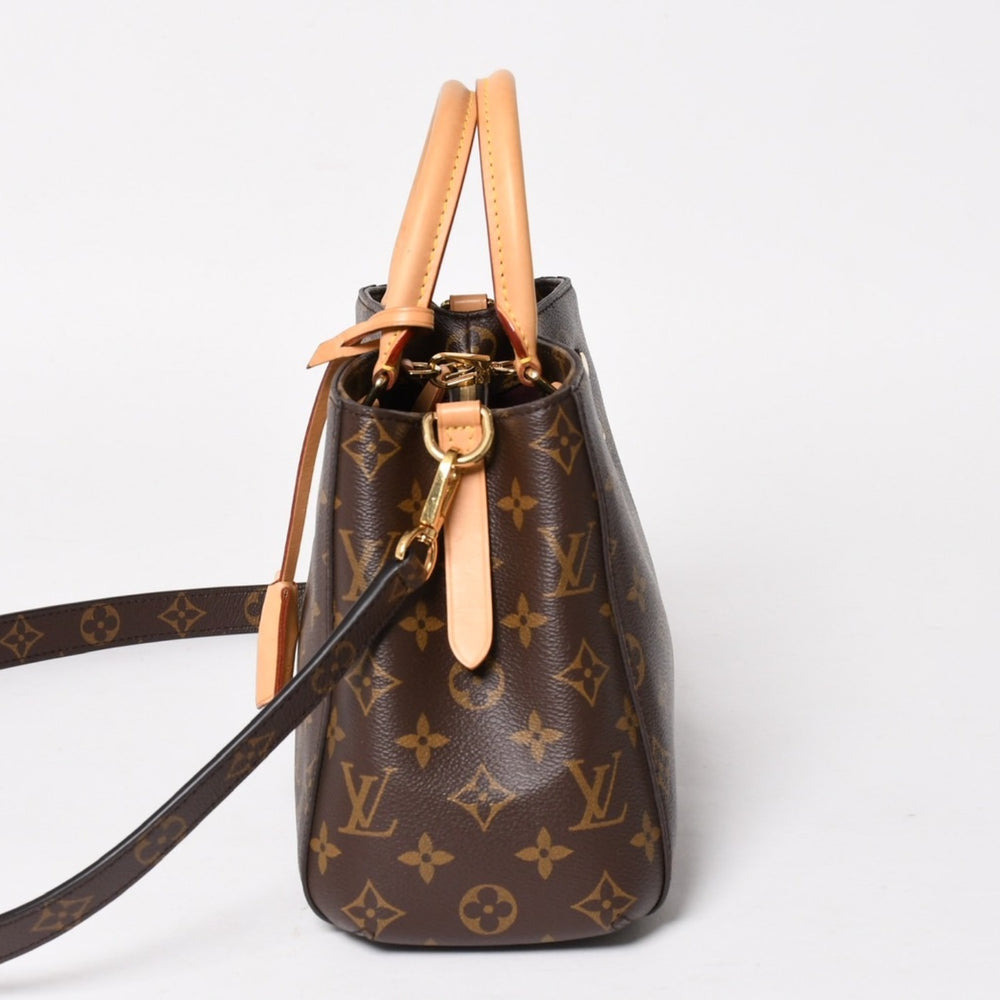 極美品 LOUIS VUITTON ルイヴィトン モンテーニュMM モノグラム ハンドバッグ M41056 ブラウン 中古 4a005309