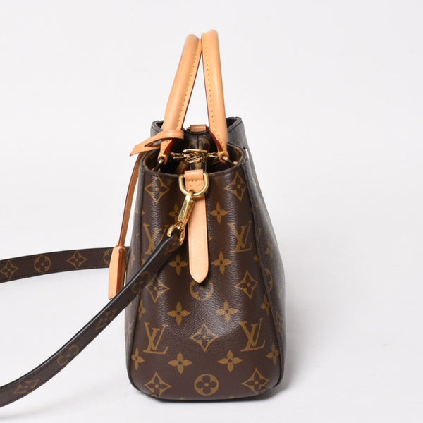 極美品 LOUIS VUITTON ルイヴィトン モンテーニュMM モノグラム ハンドバッグ M41056 ブラウン 中古 4a005309