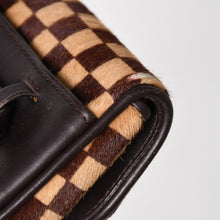 Load image into Gallery viewer, LOUIS VUITTON ルイヴィトン ガゼル ショルダーバッグ M92130 ダミエ ソバージュ ハラコ レザー ブラウン 美品 中古 4a005249