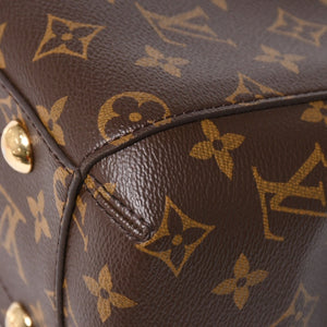極美品 LOUIS VUITTON ルイヴィトン モンテーニュMM モノグラム ハンドバッグ M41056 ブラウン 中古 4a005309