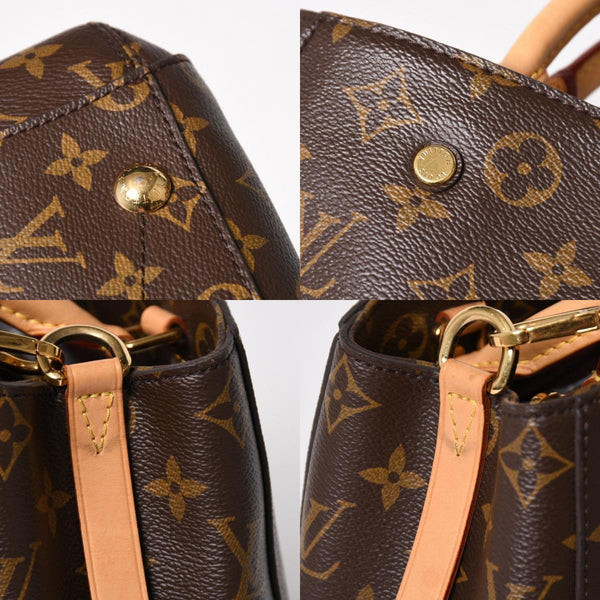 極美品 LOUIS VUITTON ルイヴィトン モンテーニュMM モノグラム ハンドバッグ M41056 ブラウン 中古 4a005309