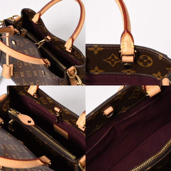 極美品 LOUIS VUITTON ルイヴィトン モンテーニュMM モノグラム ハンドバッグ M41056 ブラウン 中古 4a005309