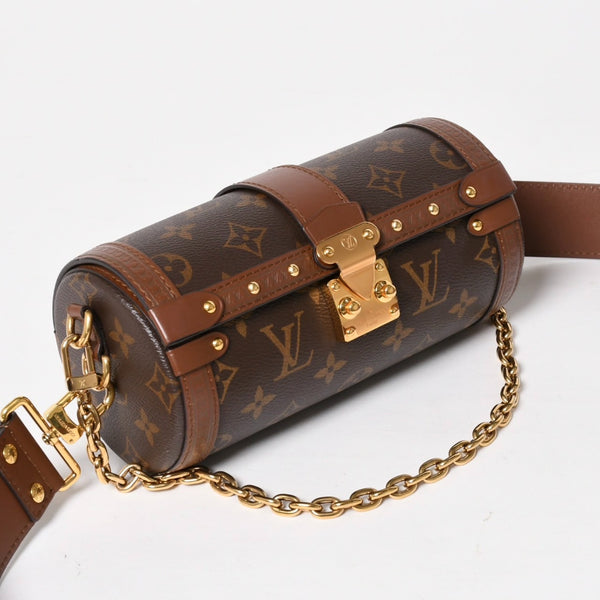 極美品 LOUIS VUITTON ルイヴィトン パピヨン トランク 2WAY ショルダーバッグ ハンドバッグ M57835 モノグラムレザー ゴールド金具 中古 4a005321