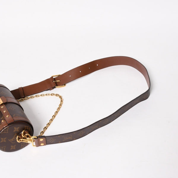 極美品 LOUIS VUITTON ルイヴィトン パピヨン トランク 2WAY ショルダーバッグ ハンドバッグ M57835 モノグラムレザー ゴールド金具 中古 4a005321