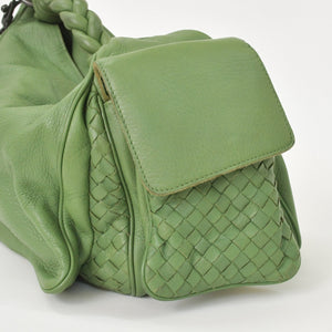 BOTTEGA VENETA Intrecciato Handbag 14413V174C 3102 Khaki Calf Good Condition Used 4a005250