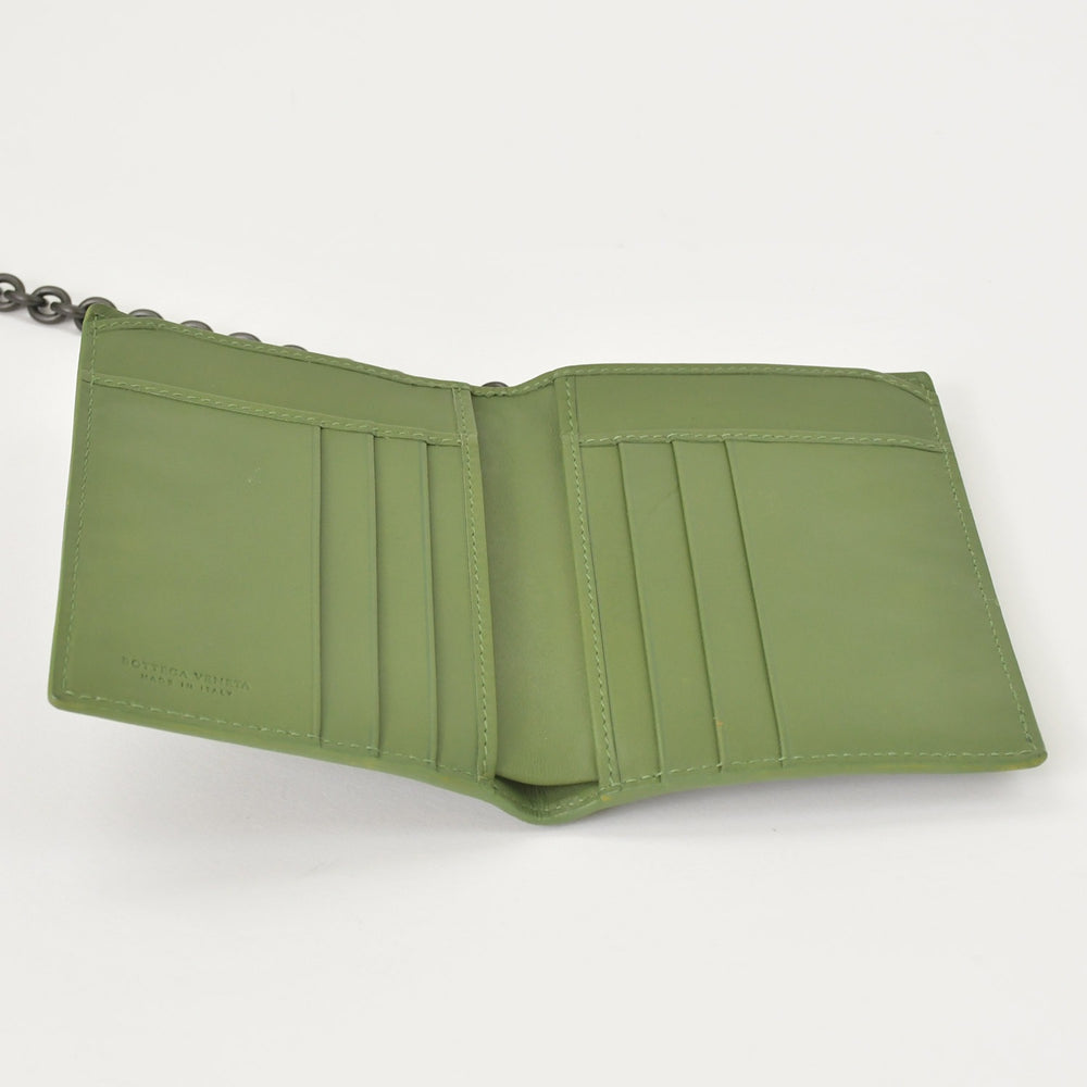 BOTTEGA VENETA ボッテガヴェネタ イントレチャート ハンドバッグ 14413V174C 3102 カーキ カーフ 美品 中古 4a005250