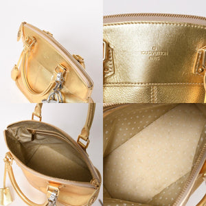 LOUIS VUITTTON ルイヴィトン ロックイット ハンドバッグ スハリ M91874 ゴールド金具 ゴールド シルバー 美品 中古 4a005337