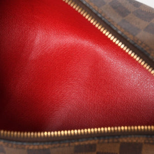 極美品 LOUIS VUITTON ルイヴィトン パピヨン30 ハンドバッグ N51303 ダミエ エベヌ ブラウン ゴールド金具 中古 4a005252