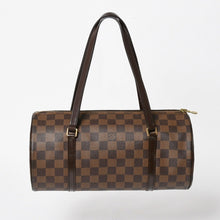 Load image into Gallery viewer, 極美品 LOUIS VUITTON ルイヴィトン パピヨン30 ハンドバッグ N51303 ダミエ エベヌ ブラウン ゴールド金具 中古 4a005252