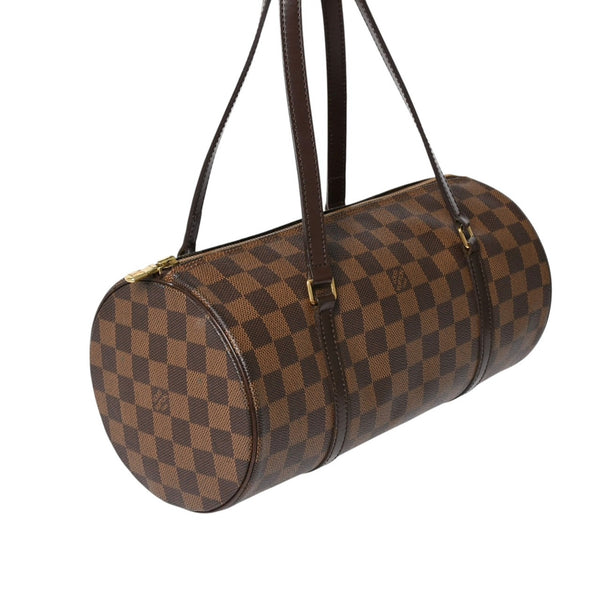 極美品 LOUIS VUITTON ルイヴィトン パピヨン30 ハンドバッグ N51303 ダミエ エベヌ ブラウン ゴールド金具 中古 4a005252
