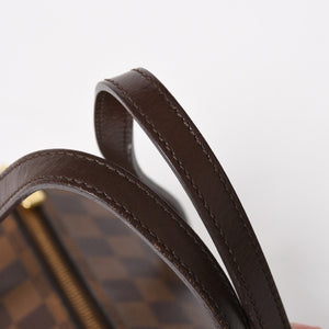 極美品 LOUIS VUITTON ルイヴィトン パピヨン30 ハンドバッグ N51303 ダミエ エベヌ ブラウン ゴールド金具 中古 4a005252
