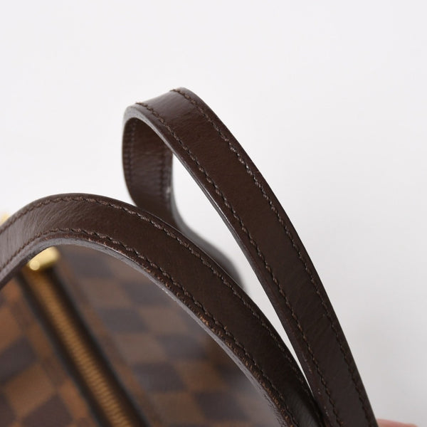 極美品 LOUIS VUITTON ルイヴィトン パピヨン30 ハンドバッグ N51303 ダミエ エベヌ ブラウン ゴールド金具 中古 4a005252