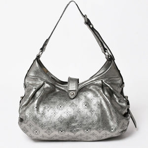 極美品 LOUIS VUITTON ルイヴィトン マヒナ XS ショルダーバッグ アルジャン メタリックシルバー シルバー M95718 中古 4a005253