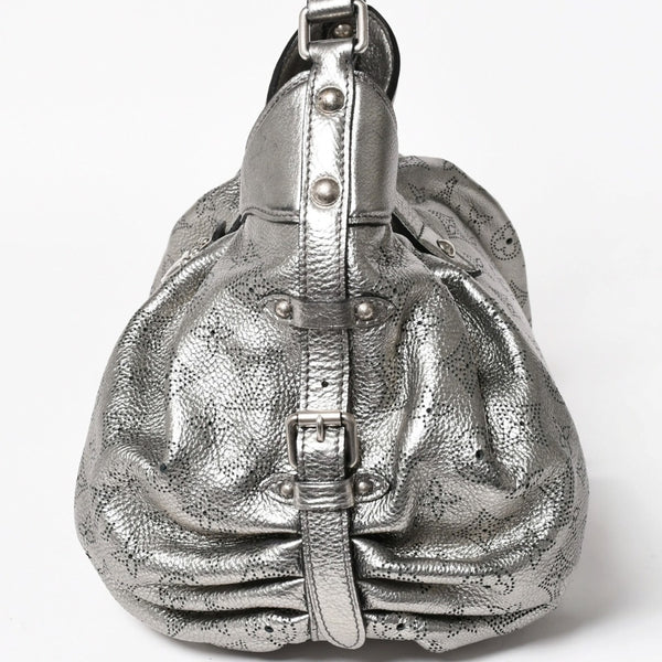 極美品 LOUIS VUITTON ルイヴィトン マヒナ XS ショルダーバッグ アルジャン メタリックシルバー シルバー M95718 中古 4a005253