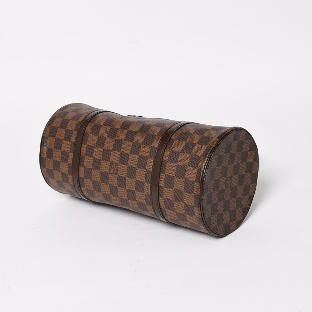 極美品 LOUIS VUITTON ルイヴィトン パピヨン30 ハンドバッグ N51303 ダミエ エベヌ ブラウン ゴールド金具 中古 4a005252