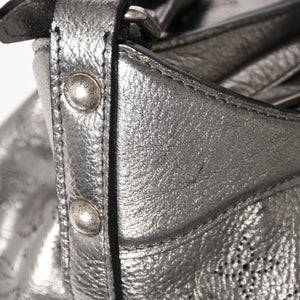 極美品 LOUIS VUITTON ルイヴィトン マヒナ XS ショルダーバッグ アルジャン メタリックシルバー シルバー M95718 中古 4a005253