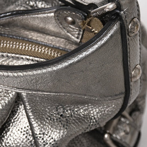 極美品 LOUIS VUITTON ルイヴィトン マヒナ XS ショルダーバッグ アルジャン メタリックシルバー シルバー M95718 中古 4a005253