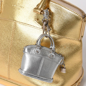 LOUIS VUITTTON ルイヴィトン ロックイット ハンドバッグ スハリ M91874 ゴールド金具 ゴールド シルバー 美品 中古 4a005337