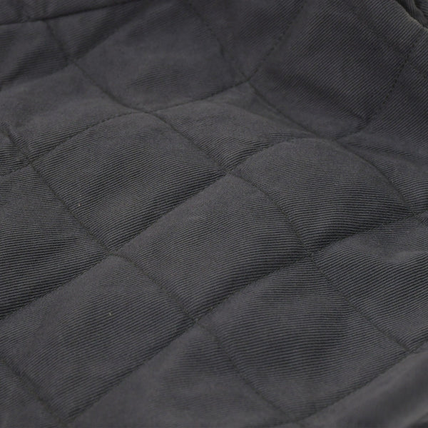 CHANEL Chain Handle Handbag No. 3 Coco Mark Charm Quilted Black Canvas Silver Hardware Good Condition Used 4a005255