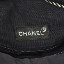 画像をギャラリービューアに読み込む, CHANEL シャネル チェーンハンドル ハンドバッグ 3番台 ココマーク チャーム キルティング ブラック キャンバス シルバー金具 美品 中古 4a005255