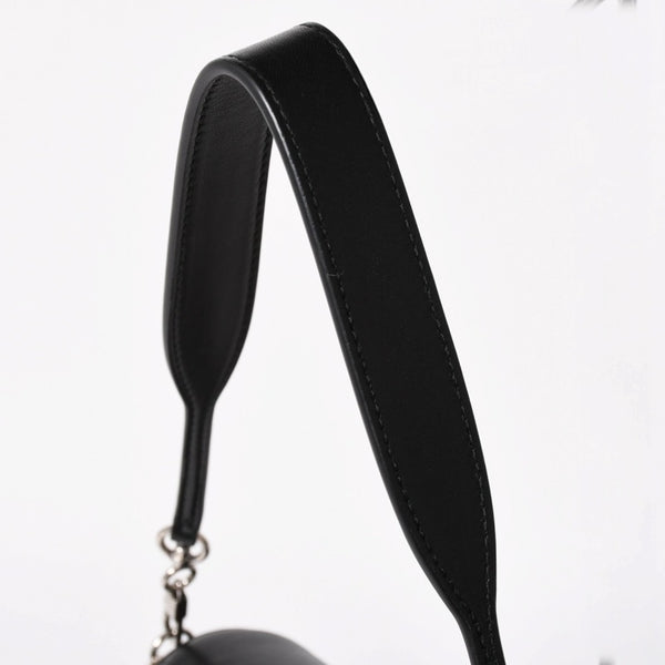 極美品 GUCCI グッチ ホースビット 2wayショルダーバッグ 764339 レザー ブラック シルバー金具 中古 4a005266