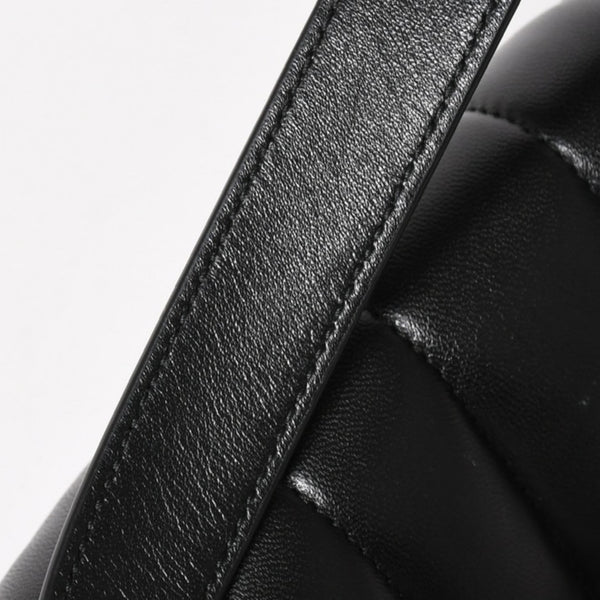 極美品 GUCCI グッチ ホースビット 2wayショルダーバッグ 764339 レザー ブラック シルバー金具 中古 4a005266