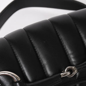 極美品 GUCCI グッチ ホースビット 2wayショルダーバッグ 764339 レザー ブラック シルバー金具 中古 4a005266