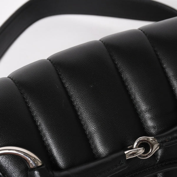 極美品 GUCCI グッチ ホースビット 2wayショルダーバッグ 764339 レザー ブラック シルバー金具 中古 4a005266