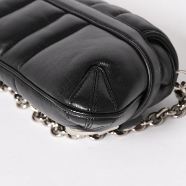 極美品 GUCCI グッチ ホースビット 2wayショルダーバッグ 764339 レザー ブラック シルバー金具 中古 4a005266