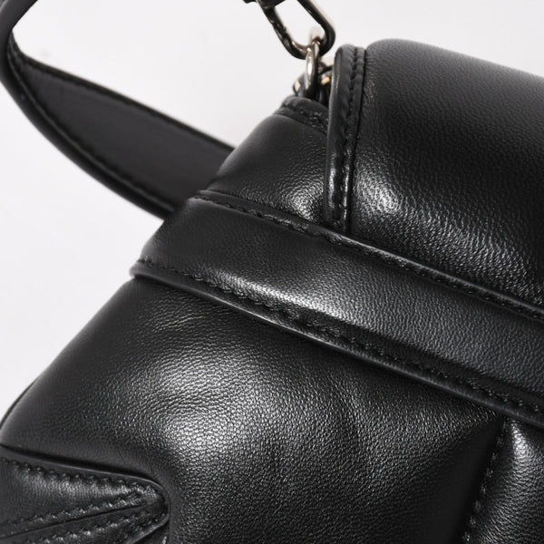 極美品 GUCCI グッチ ホースビット 2wayショルダーバッグ 764339 レザー ブラック シルバー金具 中古 4a005266