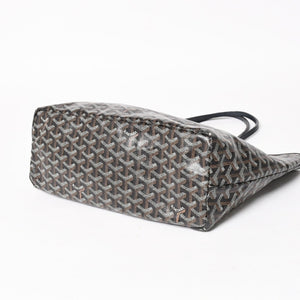 GOYARD ゴヤール Saint Louis PM サンルイ PM トートバッグ STLCROPMLTY01CL01P PVC レザー ブラック 良品 中古 4a005258